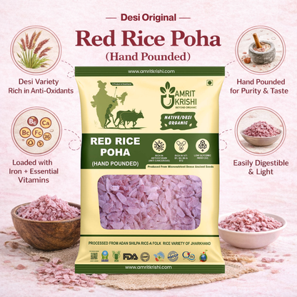 AMRIT KRISHI RED RICE POHA