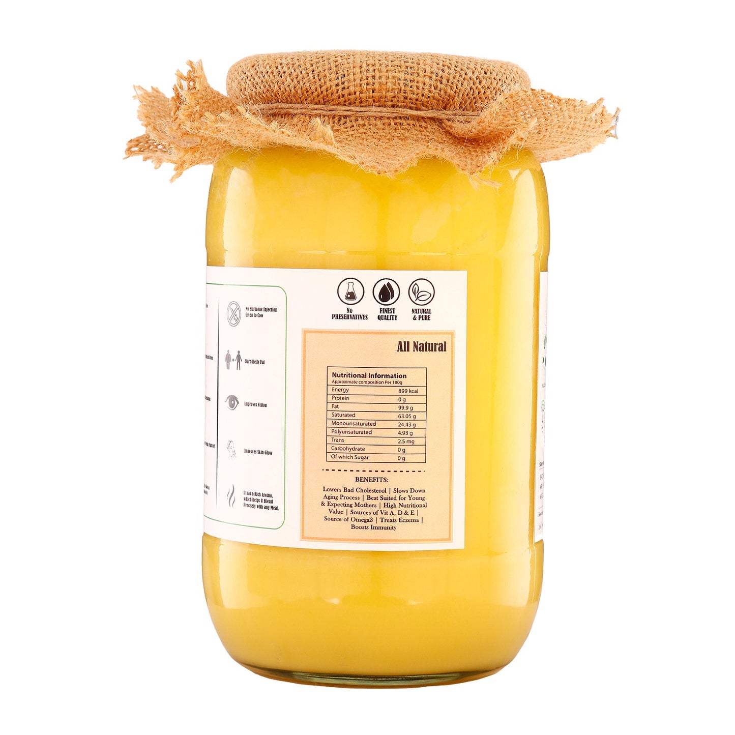 PURE & NATURAL ARTISAN A2 COW GHEE