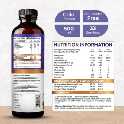 Cold Pressed Flaxseed Oil