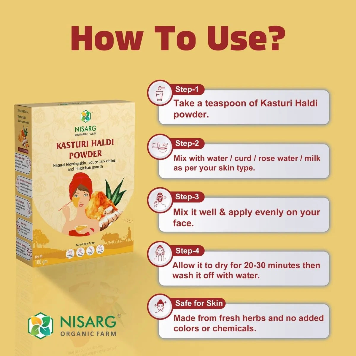 Organic Kasturi Haldi Powder