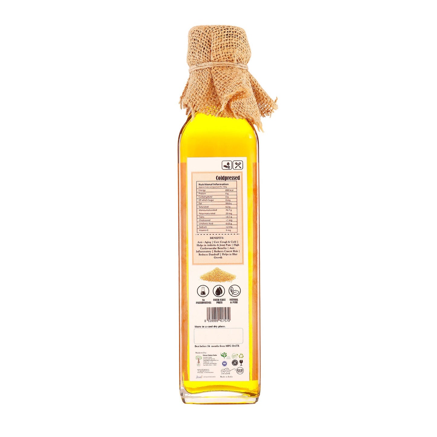 PURE & NATURAL COLD PRESSED MUSTARD OIL