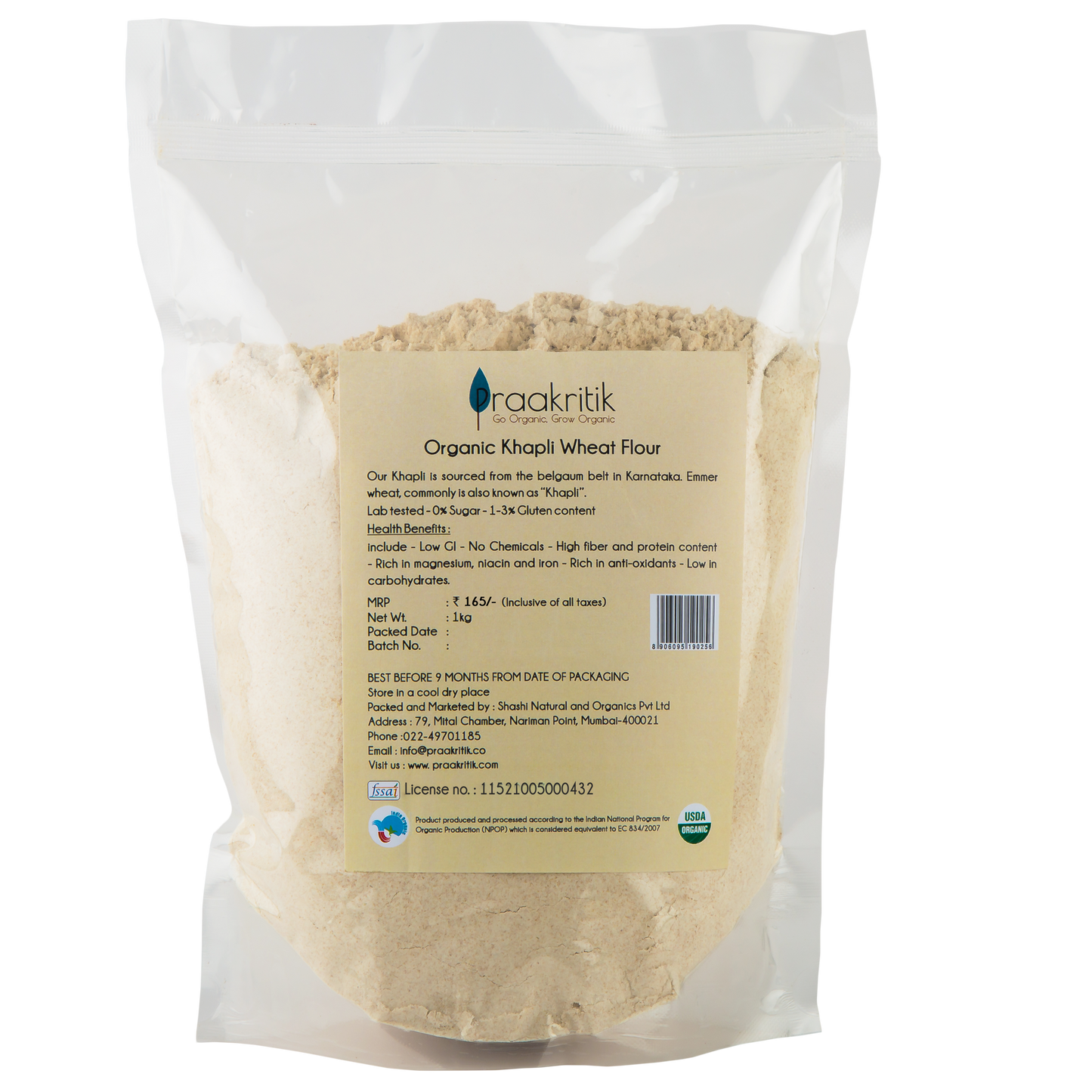 Organic Khapli Wheat Atta