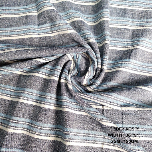 NATURAL STRIPES: PLAIN & MULTI INDIGO ( 120 GSM AOSF5 )