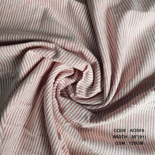NATURAL STRIPES: WHITE & RED SMALL ( 120 GSM AOSF6 )