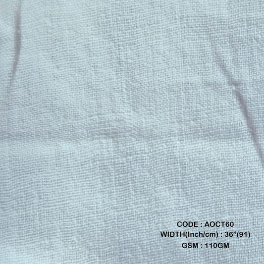 TWISTED THIN COTTON T60 BLEACHED ( 110 GSM AOCT60 )