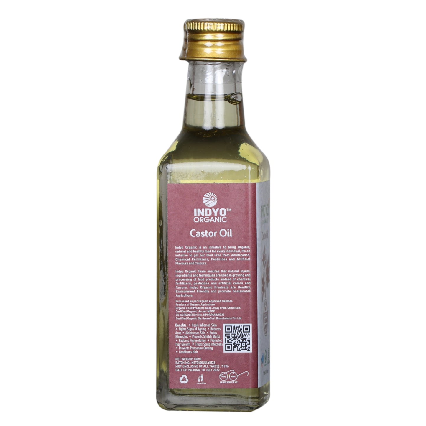 Organic Castor Seeds Oil 100 ml