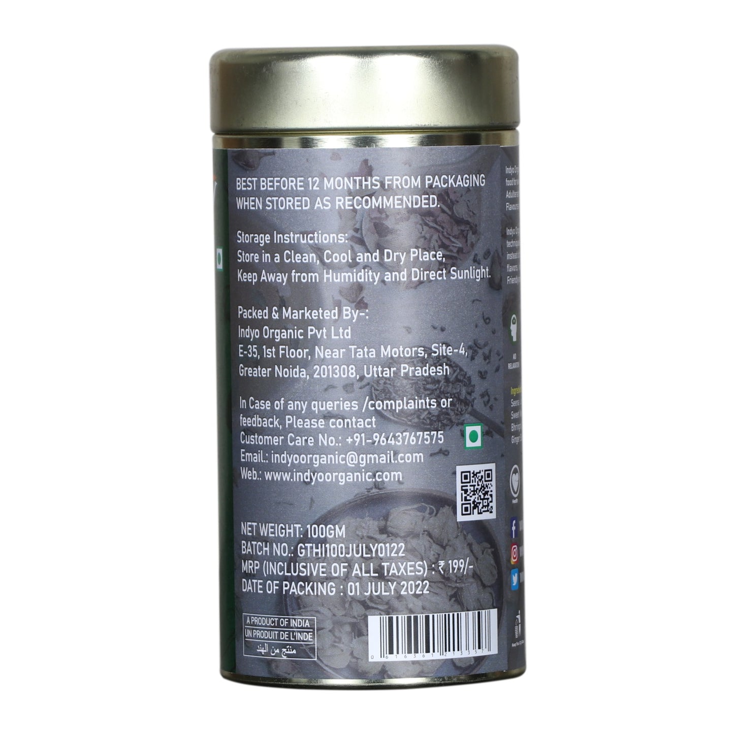 Organic Herbal Green Tea -100g