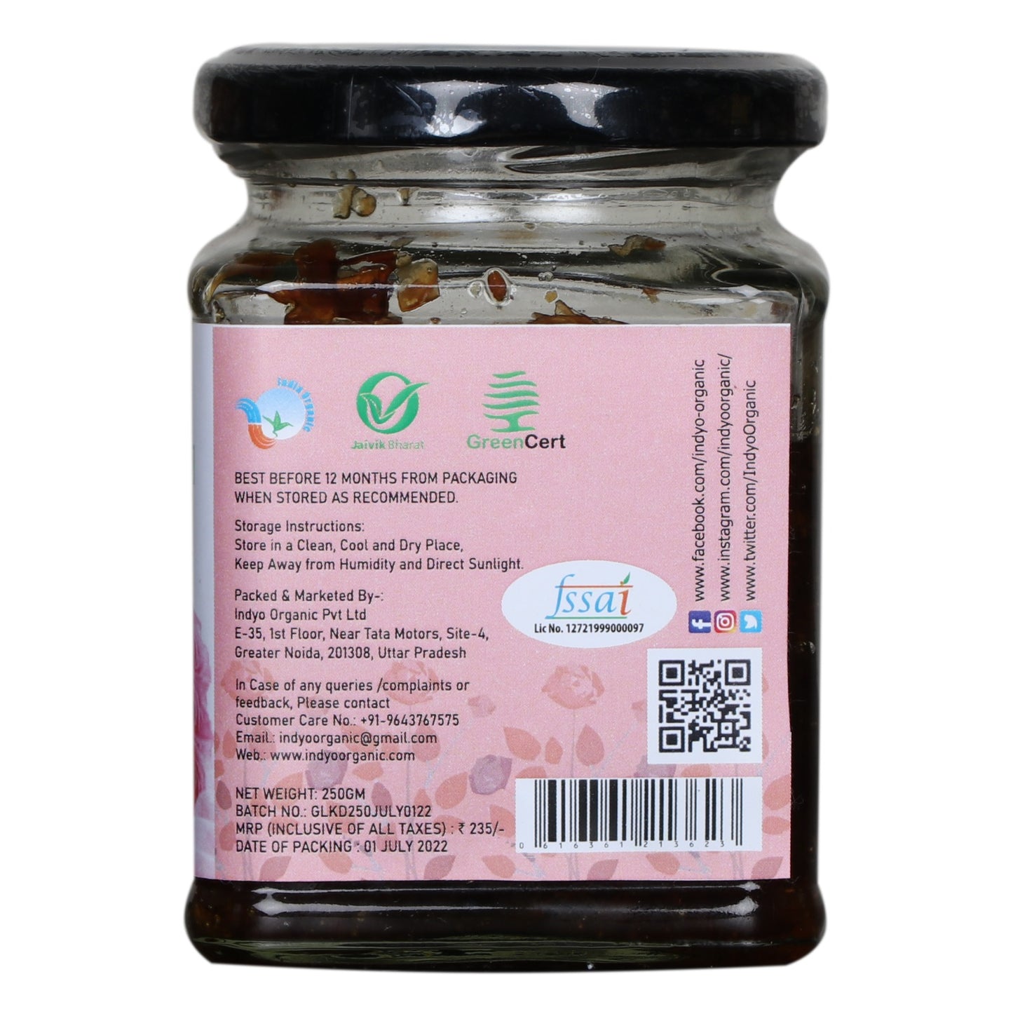 Organic Gulkand 250g